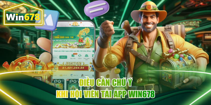 Điều cần chú ý khi hội viên tải app Win678